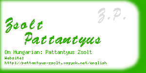 zsolt pattantyus business card